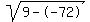 sqrt%289--72%29
