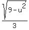 sqrt%289-u%5E2%29%2F3