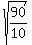 sqrt%2890%2F10%29