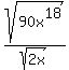 sqrt%2890x%5E18%29%2Fsqrt%282x%29