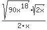 sqrt%2890x%5E18%29sqrt%282x%29%2F2x