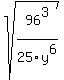 sqrt%2896%5E3%2F25y%5E6%29