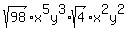 sqrt%2898%29%2Ax%5E5y%5E3%2Asqrt%284%29x%5E2y%5E2