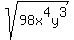 sqrt%2898x%5E4y%5E3%29