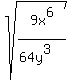 sqrt%289x%5E6%2F%2864y%5E3%29%29