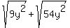 sqrt%289y%5E2%29%2Bsqrt%2854y%5E2%29