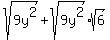 sqrt%289y%5E2%29%2Bsqrt%289y%5E2%29%2Asqrt%286%29