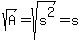 sqrt%28A%29=sqrt%28s%5E2%29=s