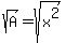 sqrt%28A%29=sqrt%28x%5E2%29
