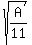 sqrt%28A%2F11%29