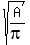 sqrt%28A%2Fpi%29