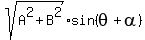 sqrt%28A%5E2%2BB%5E2%29%2Asin%28theta%2Balpha%29
