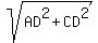 sqrt%28AD%5E2+%2B+CD%5E2%29