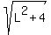 sqrt%28L%5E2+%2B+4%29