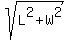 sqrt%28L%5E2+%2B+W%5E2%29