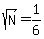 sqrt%28N%29=1%2F6