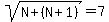 sqrt%28N%2B%28N%2B1%29%29=7