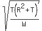sqrt%28T%28R%5E2%2BT%29%2FW%29