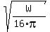 sqrt%28W%2F%2816%2Api%29%29
