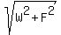 sqrt%28W%5E2+%2B+F%5E2%29