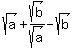 sqrt%28a%29+%2B+sqrt%28b%29%2F+sqrt%28a%29+-sqrt%28b%29