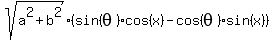 sqrt%28a%5E2%2Bb%5E2%29%2A%28sin%28theta%29%2Acos%28x%29+-+cos%28theta%29%2Asin%28x%29%29