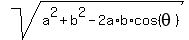 sqrt%28a%5E2%2Bb%5E2-2a%2Ab%2Acos+%28theta%29%29