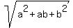 sqrt%28a%5E2+%2B+ab+%2B+b%5E2%29