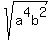 sqrt%28a%5E4b%5E2%29