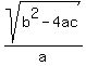sqrt%28b%5E2-4ac%29%2Fa