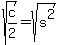 sqrt%28c%2F2%29=sqrt%28s%5E2%29