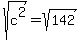 sqrt%28c%5E2%29=sqrt%28142%29