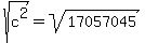 sqrt%28c%5E2%29=sqrt%2817057045%29