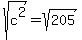 sqrt%28c%5E2%29=sqrt%28205%29