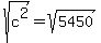 sqrt%28c%5E2%29=sqrt%285450%29