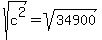 sqrt%28c%5E2%29+=+sqrt%2834900%29