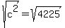 sqrt%28c%5E2%29+=+sqrt%284225%29