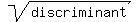 sqrt%28discriminant%29