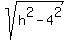 sqrt%28h%5E2-4%5E2%29