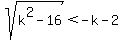 sqrt%28k%5E2-16%29%3C-k-2