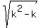 sqrt%28k%5E2-k%29