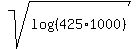 sqrt%28log%28%28425%2A1000%29%29%29
