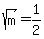 sqrt%28m%29=1%2F2