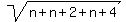 sqrt%28n%2Bn%2B2%2Bn%2B4%29