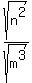sqrt%28n%5E2%29%2Fsqrt%28m%5E3%29