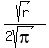 sqrt%28r%29%2F%282sqrt%28pi%29%29