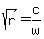 sqrt%28r%29+=+c%2Fw