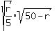 sqrt%28r%2F5%29+%2A+sqrt%2850-r%29