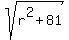 sqrt%28r%5E2%2B81%29