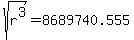 sqrt%28r%5E3%29+=+8689740.555
